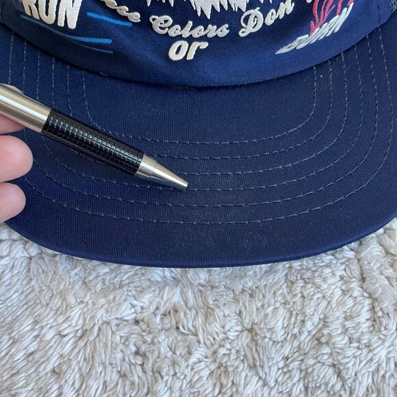 Vintage 3 Stripe Bald Eagle Mesh Snapback Trucker Hat OSFA These Colors Dont Run - Picture 9 of 10